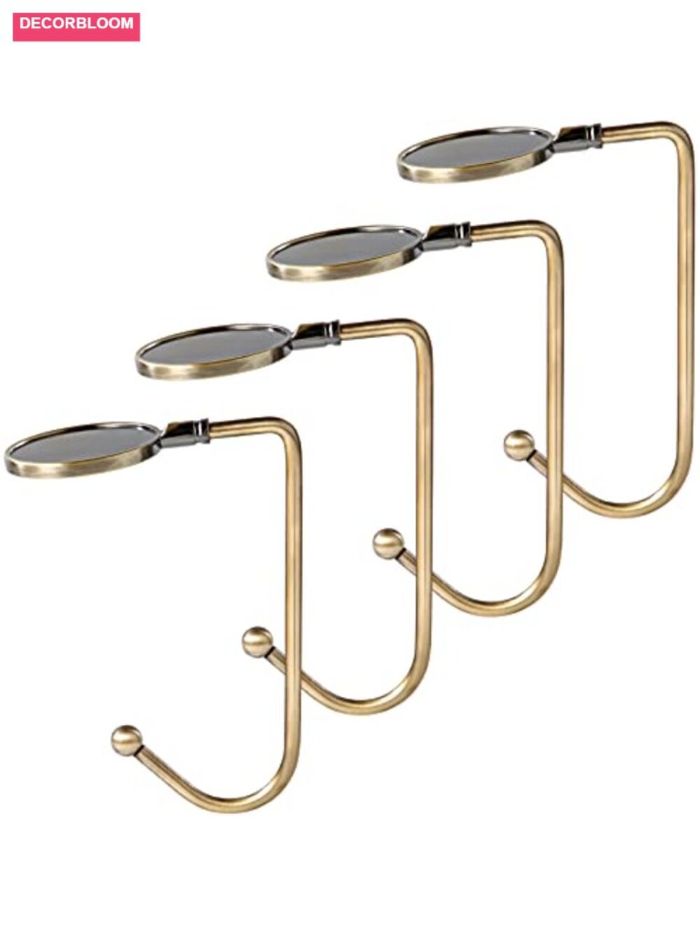 4 Pc Christmas Stocking Holders Mantel Hooks Zinc Alloy Safety Clips Hangers